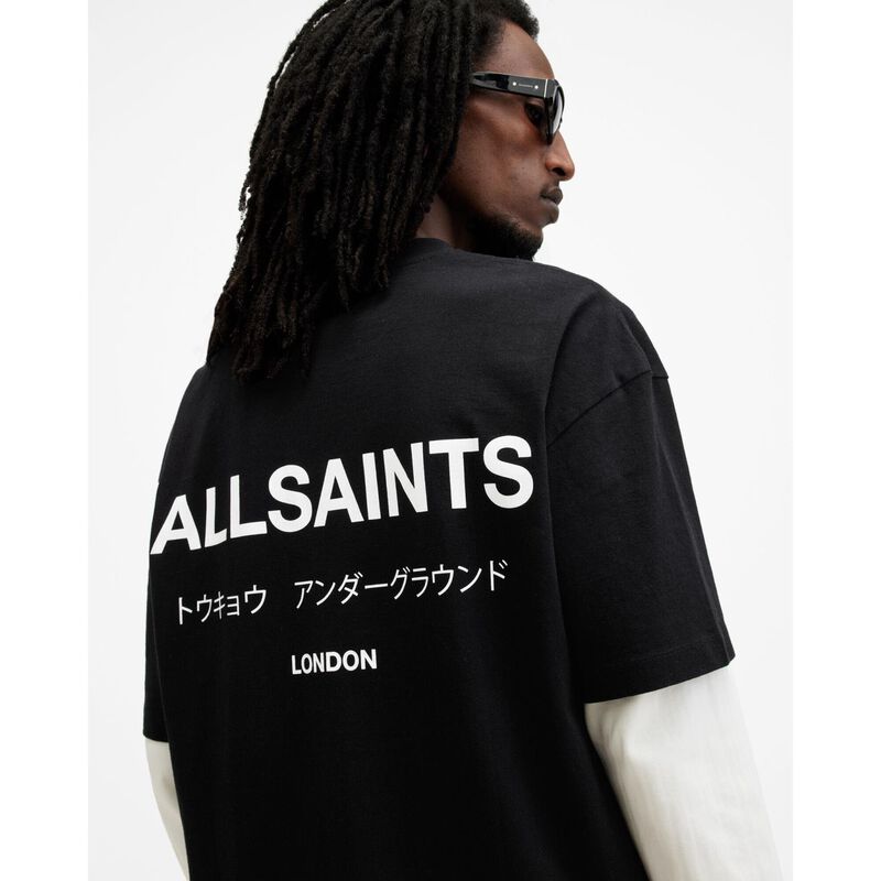 AllSaints Underground Oversized Crew Neck T-Shirt image number 2